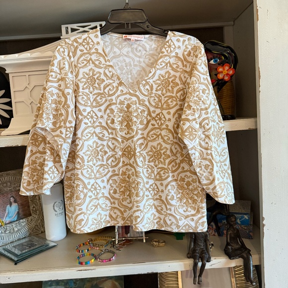 Jude Connally XS Daniella top painted tile sand print jude cloth - Picture 3 of 6